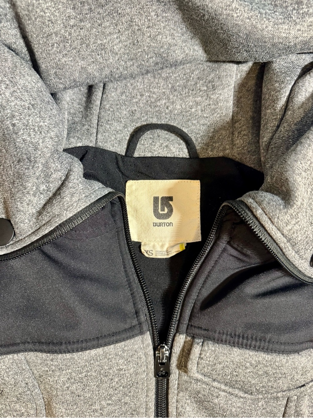 Burton Grey & Black Hooded Zip Vest for Women - Picture 2 of 3
